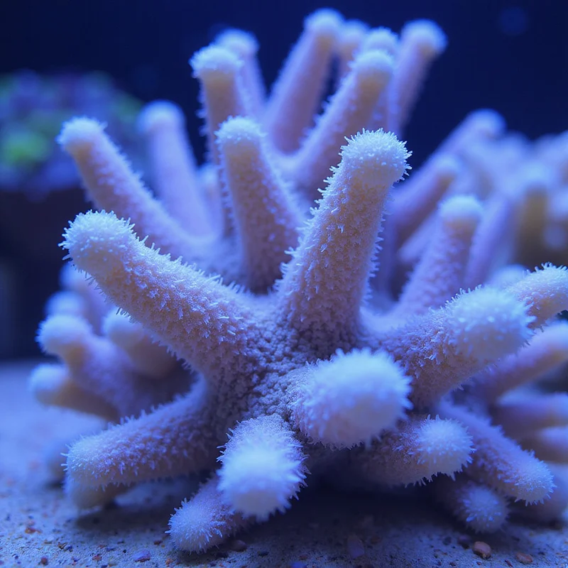 Acropora SPS colony with full polyp extension