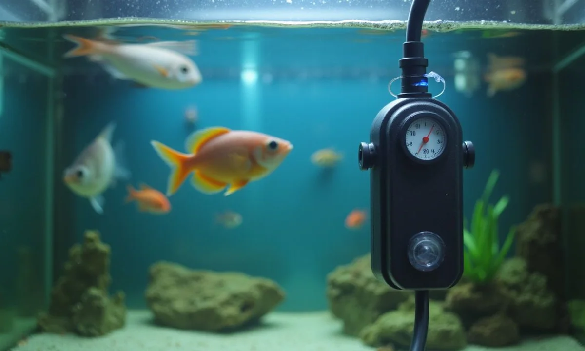 Aquarium heater with temperature readout