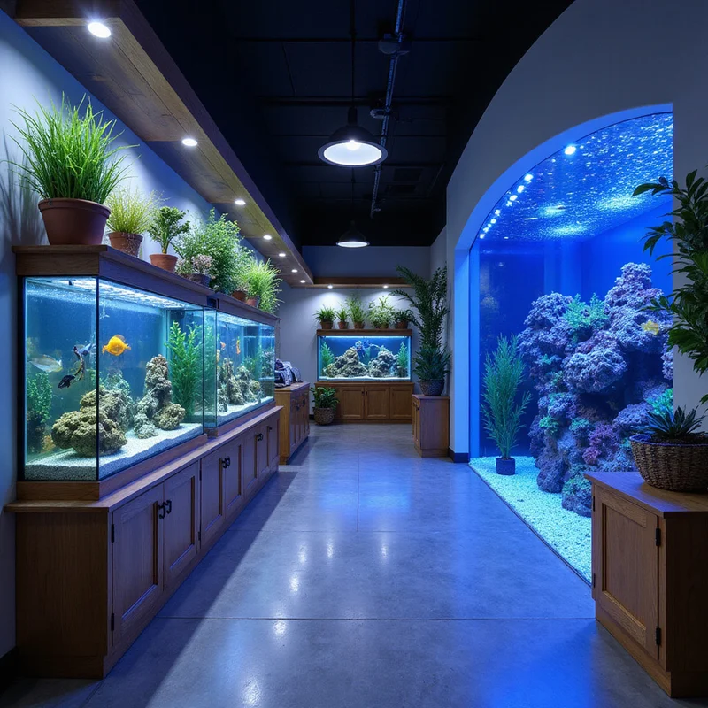 Inside Gulf Coast Aquatics, a specialty aquarium store serving Bradenton